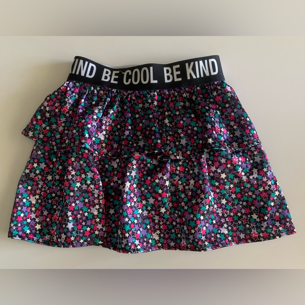 365 Kids from Garanimals Be Cool Be Kind Ruffle Skirt Size 6 Star Pattern